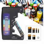Tester digital pentru baterii, universal, culoare negru